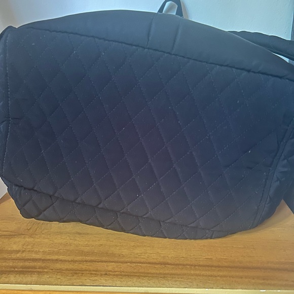 Vera Bradley Large Black Quilted Backpack - Picture 9 of 14